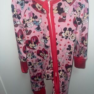 Disney Pink and Red Mickey & Minnie Mouse Onesie